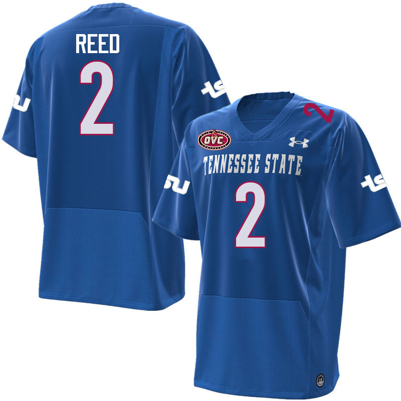 Tennessee State Tigers #2 Snap Reed College Football Jerseys,Uniforms-Blue